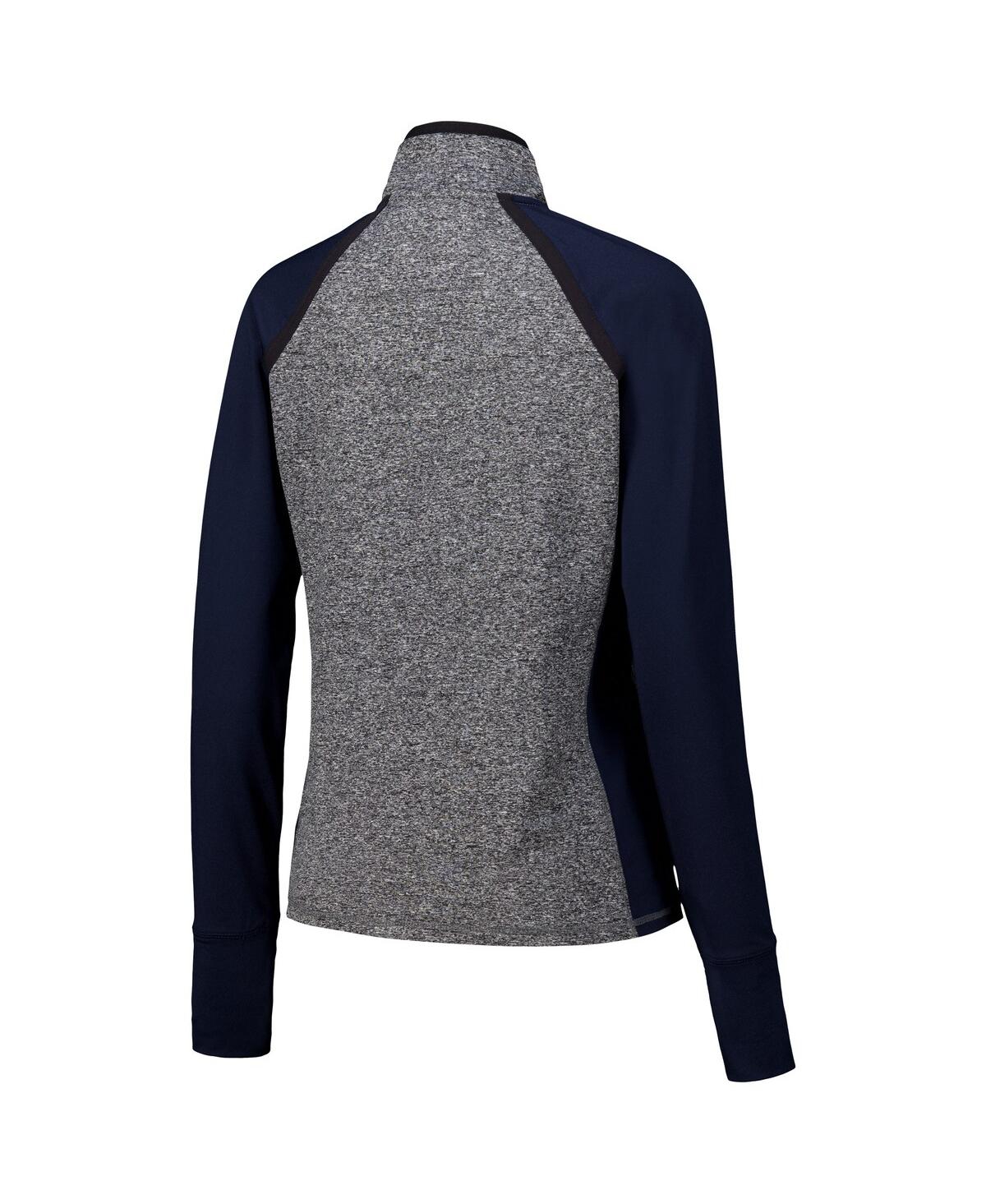 Camp David Women's Navy/heather Gray Kentucky Wildcats Finalist Raglan Quarter-zip Jacket In Gray