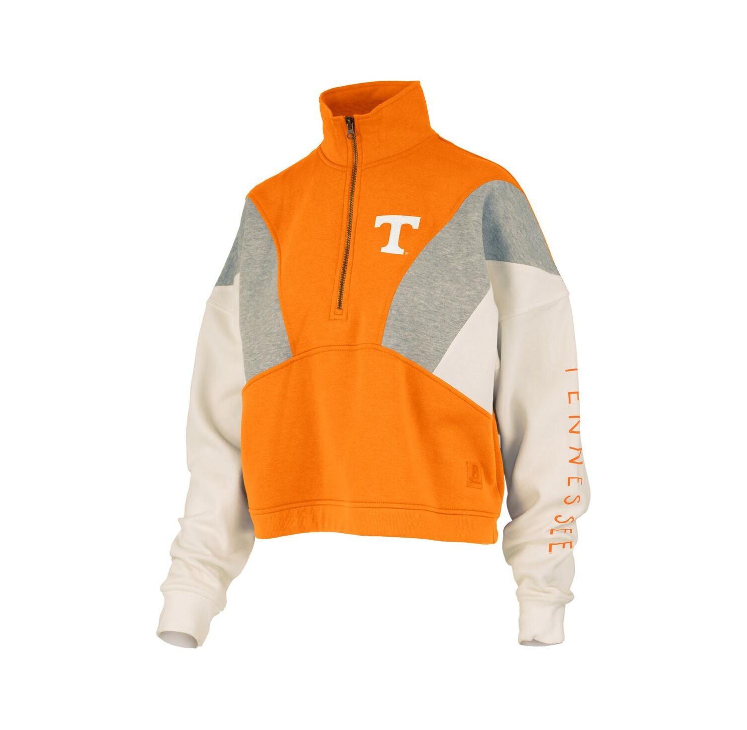 Women's Tennessee Orange Tennessee Volunteers Ferrara Color Block Quarter-Zip Sweatshirt
