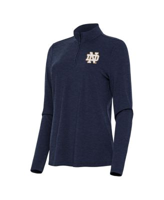 Women's Heather Navy Notre Dame Fighting Irish Bright Quarter-Zip Sweatshirt
