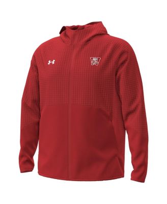 Men's Red Wisconsin Badgers 1980 Throwback Unstoppable Fleece Full-Zip Jacket