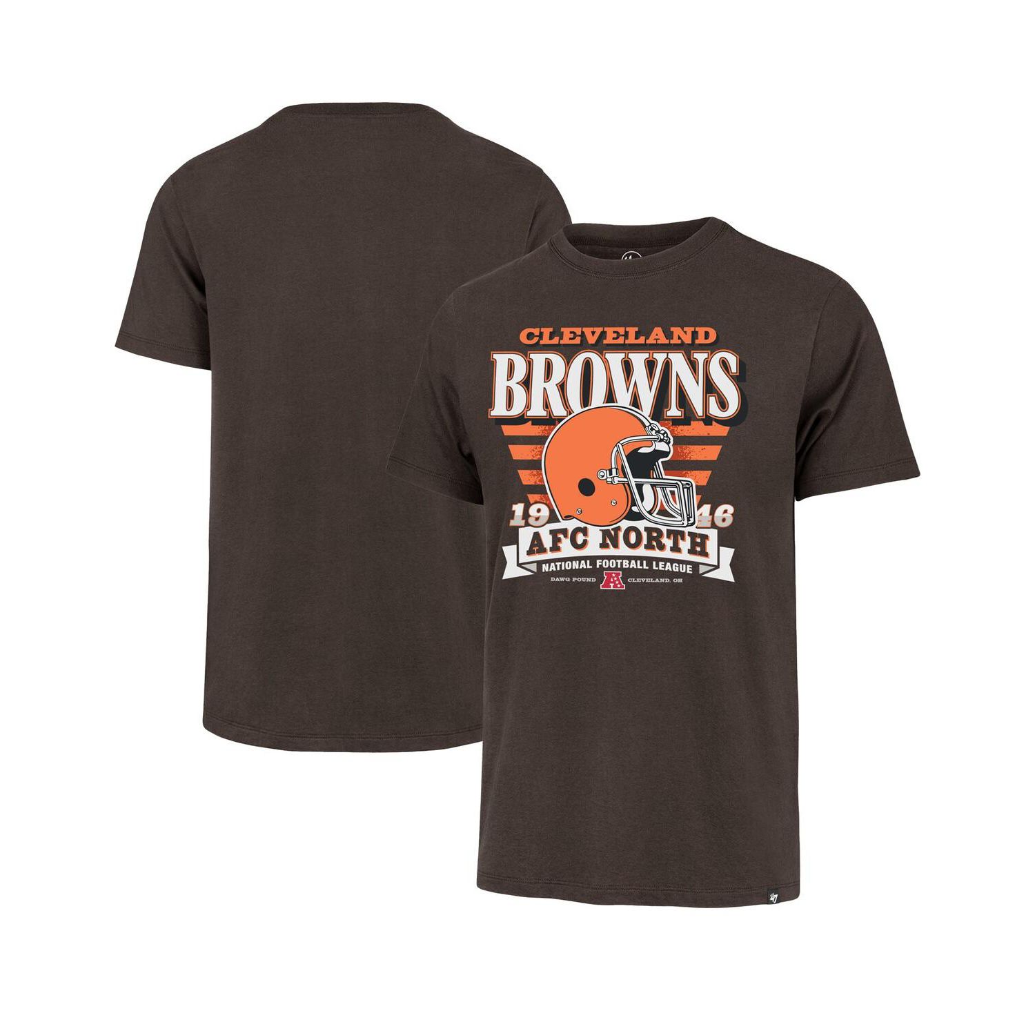 Men's Brown Cleveland Browns Stripe Splash Franklin Throwback T-Shirt