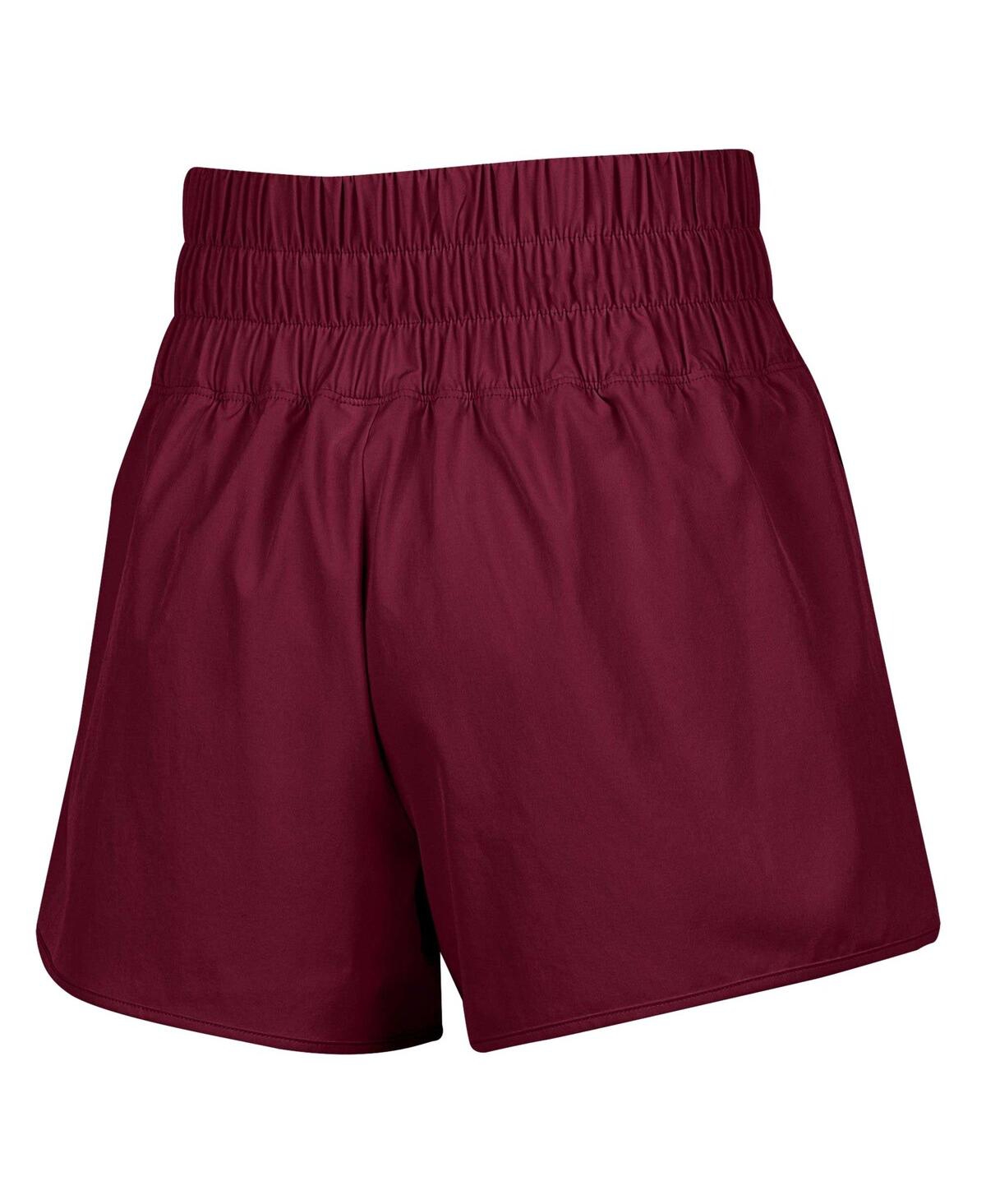 Champion Women's Garnet Florida State Seminoles Tailgate Her Woven Shorts In Red