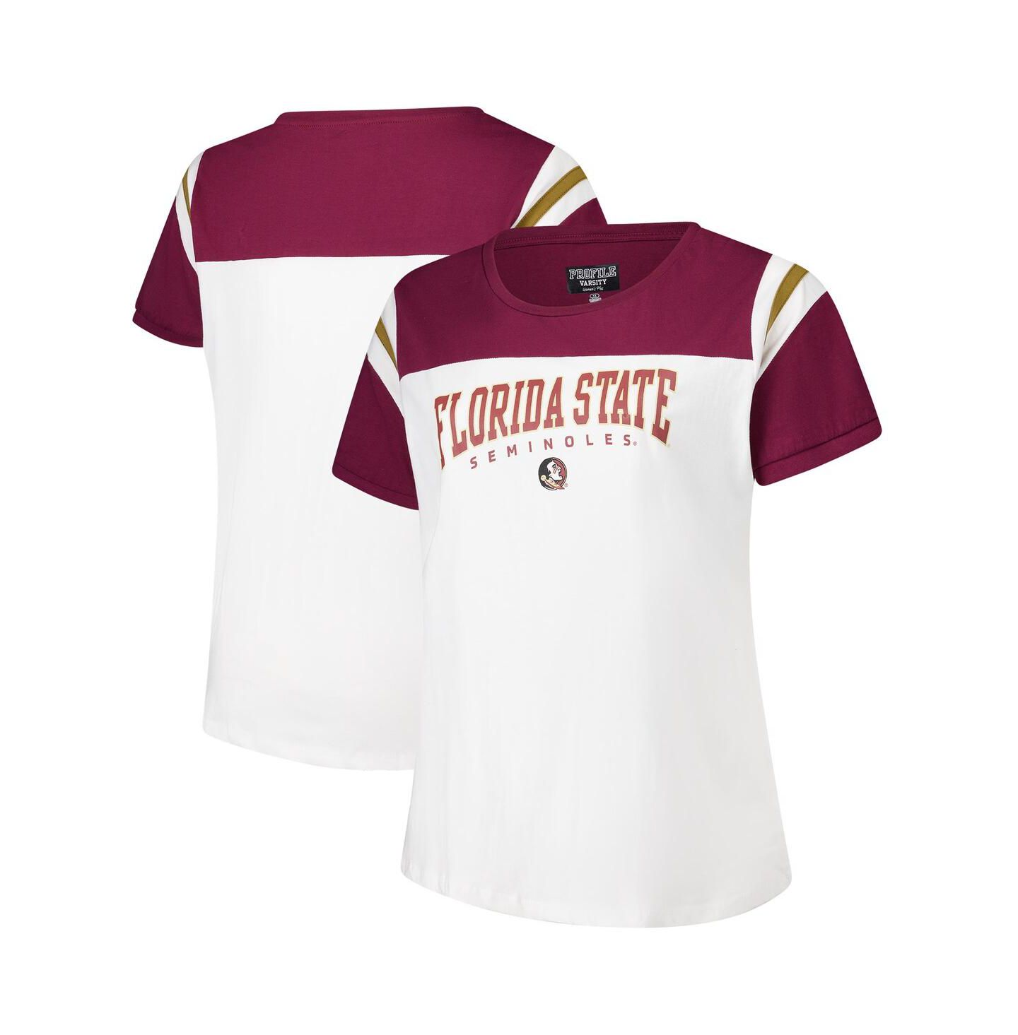 Женская футболка Fanatics White Florida State Seminoles Plus Size Winning Gear — фото 1