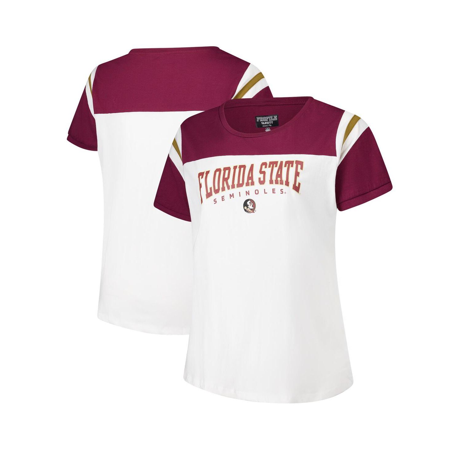 Women's White Florida State Seminoles Plus Size Winning Gear T-Shirt