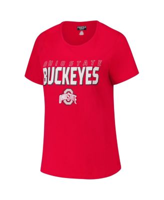 Women's Scarlet Ohio State Buckeyes Plus Size Lean Scoop Neck T-Shirt