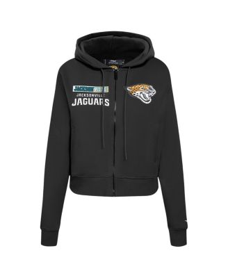 Women's Black Jacksonville Jaguars Split Logo Full-Zip Hoodie