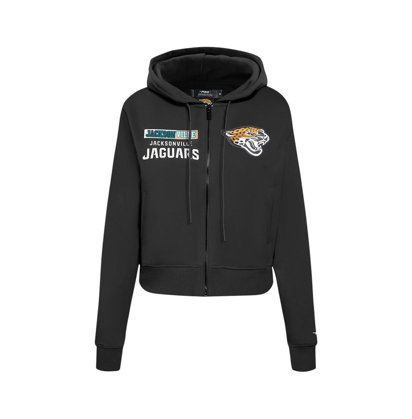 Женское худи Pro Standard Black Jacksonville Jaguars Split Logo Full-Zip — фото 2