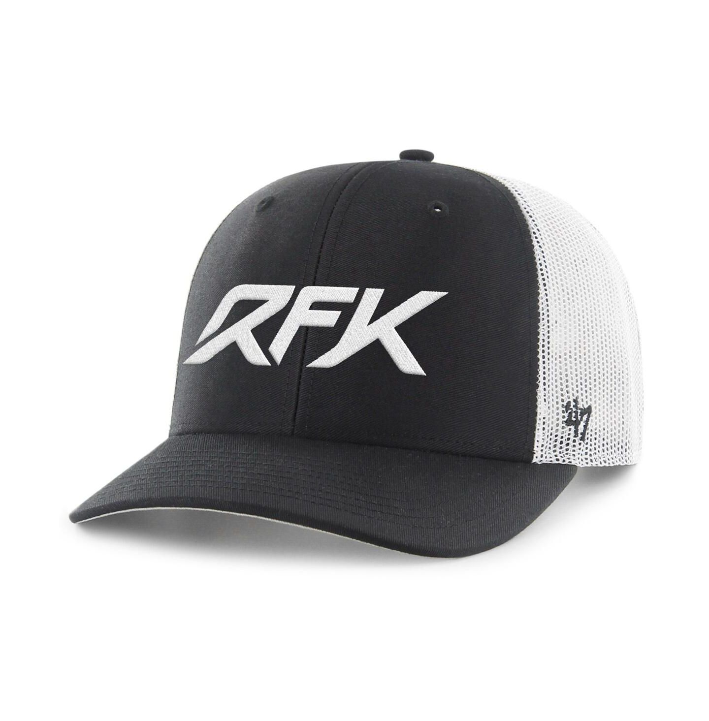 Мужская кепка '47 Brand Black/White Roush Fenway Keselowski Racing Trucker Adjustable Hat — фото 1