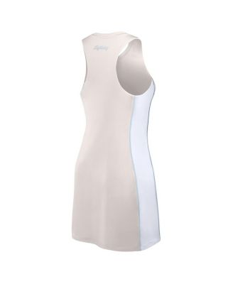 Women's Tan Tampa Bay Lightning Studio Boost Athletic Half-Zip Dress