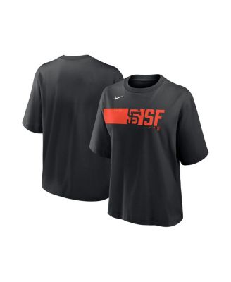 Women's Black San Francisco Giants Knockout Boxy T-Shirt