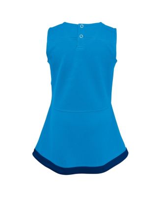 Girls Toddler Carolina Blue North Carolina Tar Heels Cheer Captain Dress Bloomers Two-Piece Set