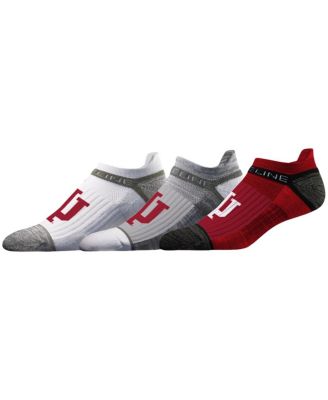 Strideline - Men's and Women's Indiana Hoosiers Premium Low 3-Pack Ankle Socks Set