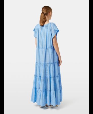 Tiered Broderie Maxi Dress