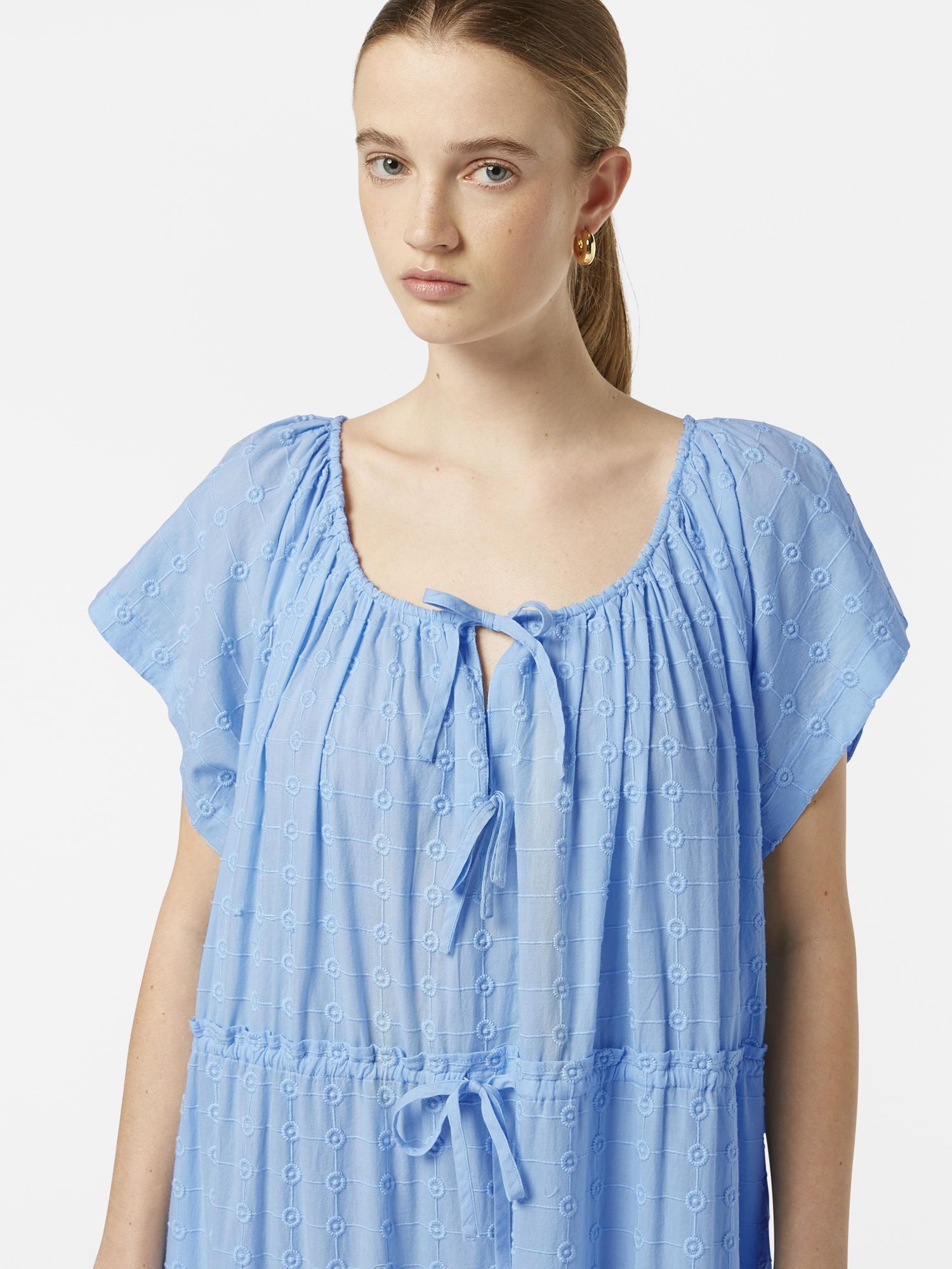 Women's Tiered Broderie Maxi Dress