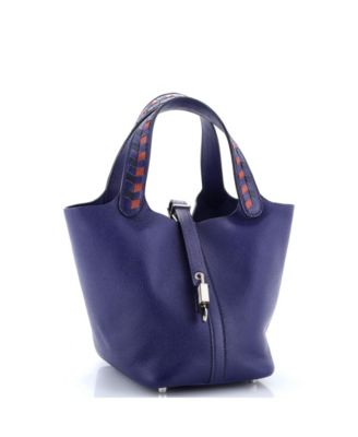 Pre-Owned HERMES PM Picotin Lock Bag Tressage Epsom