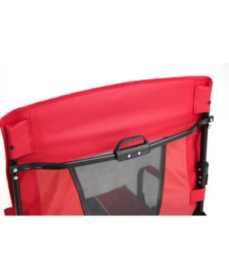 Streamdale Red, heavy-duty oversized folding camping chair with side table & pocket