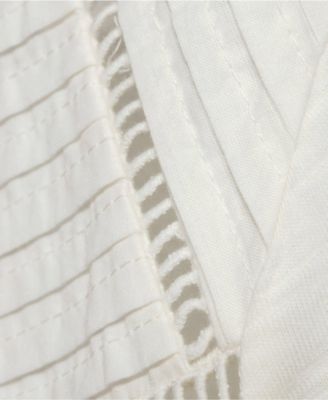 Women's Plus Size Long Sleeve Slub Pintuck Top