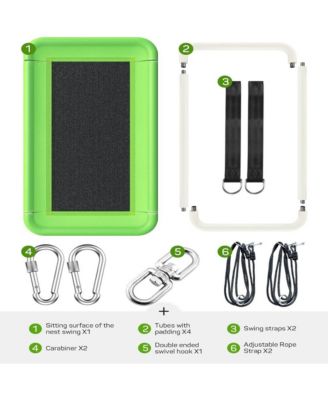 Tree Swing for Kids and Adults, 60" Waterproof Rectangle Platform Swing, 700lbs Heavy Duty with Adjustable Straps