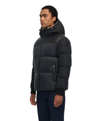 Men’s Rigel Mixed Media Faux Shearling Puffer with Removable Hood