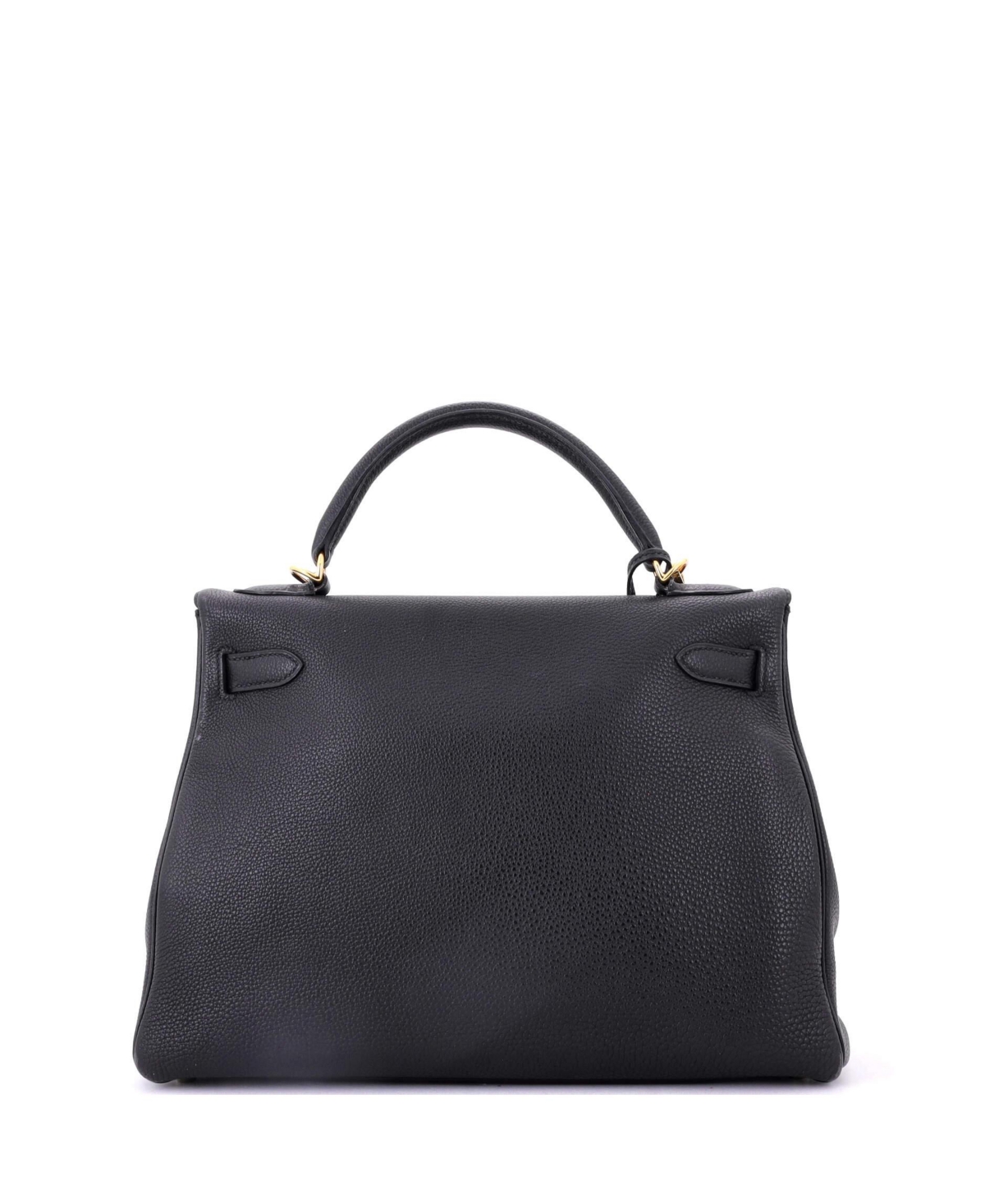 Pre-Owned Hermes Kelly 32 Handbag Black Togo with Gold Hardware
