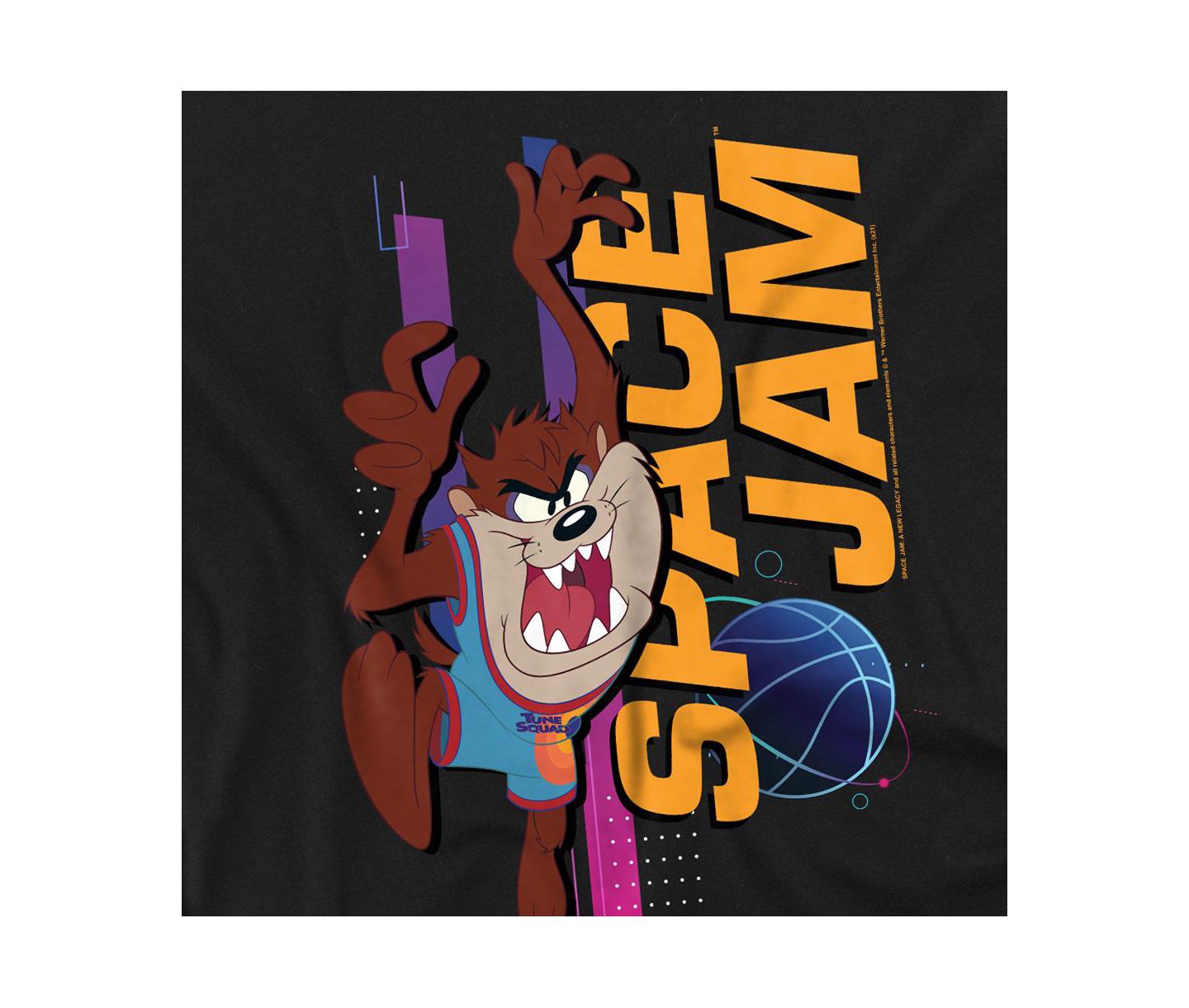 Мужская футболка Space Jam A New Legacy Taz Standing, цвет: Чёрный — фото 2