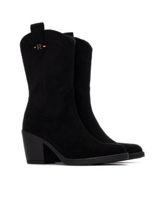 Women's Italian Western Suede Booties Refresh Collection By XTI