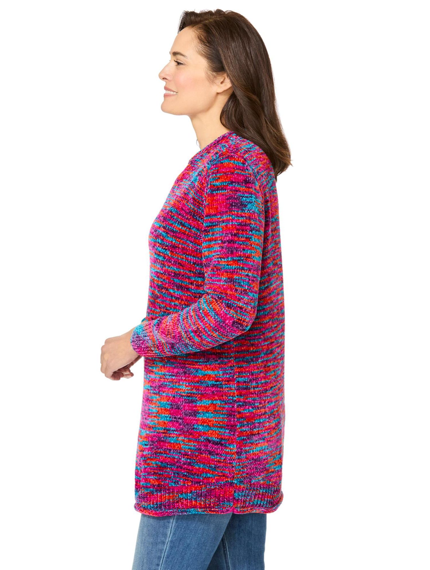 Women's Plus Size Crewneck Chenille Sweater