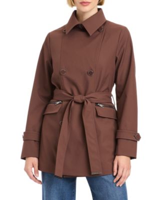 Women's Double-Breasted Belted Trench Coat