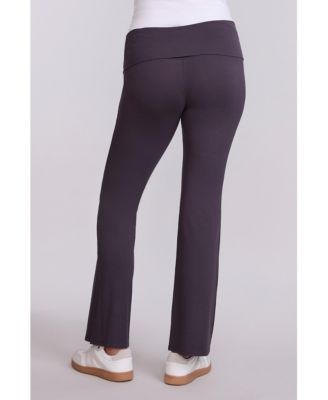 Women's Roll Over Waistband Flare Legging - Motherhood Maternity