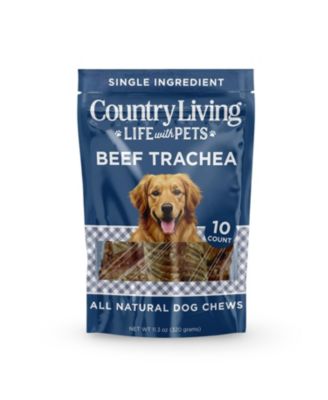 6” Beef Trachea Dog Chews – 10 Count Bag – All-Natural