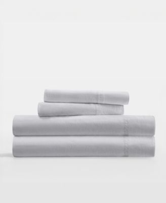 Long Staple 300-Thread Count Cotton Solid 4-Pc. Sheet Set, Queen