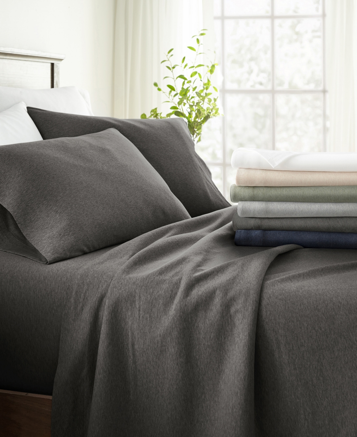 ienjoy Home Jersey Cotton -Pc. Sheet Set