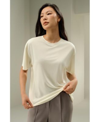 Women's Oversized Silk Jersey Tee