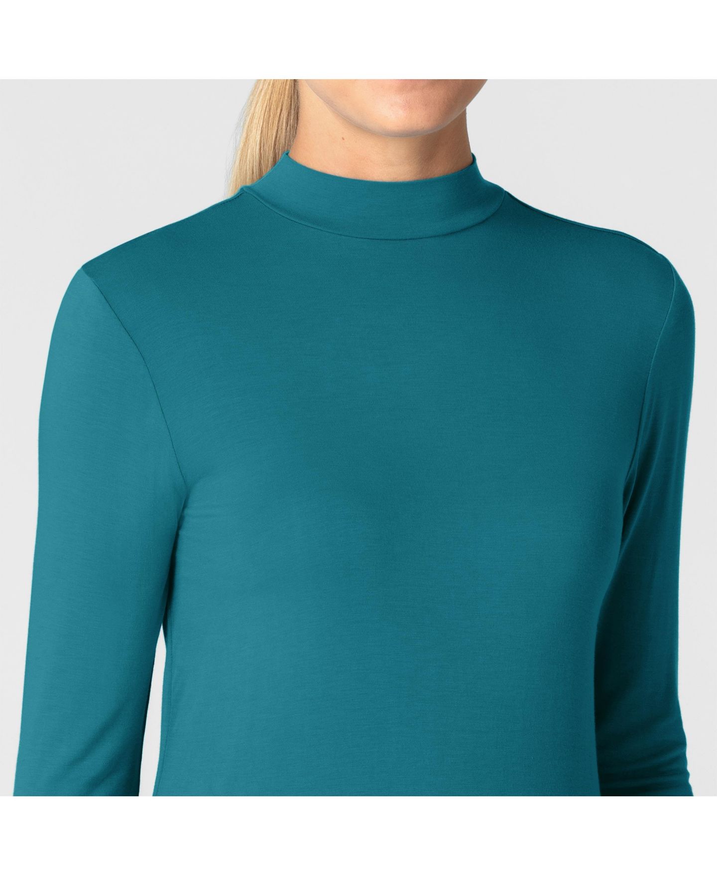 Женская футболка Wink Layers Long Sleeve Mock Neck Silky, цвет: Синий — фото 5