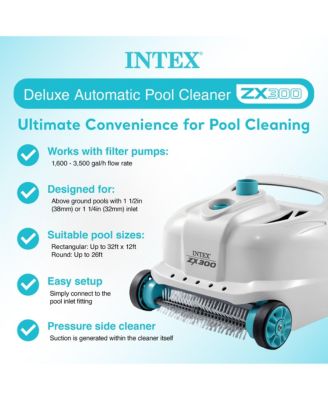 700 Gal Per Hour Above Ground Pool Cleaner Robot Vacuum w/ 21 Ft Hose