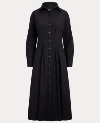 Women's Pleated Cotton Shirtdress