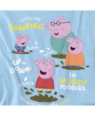 Men's Peppa Pig Family Muddy Puddles T Shirt