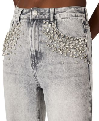 Women's Eras Crystal Embellished Straight Leg Jeans