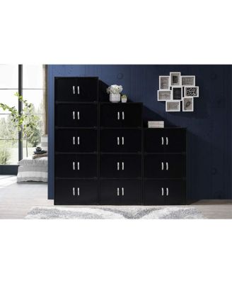 HID33 Home 6-Door 3-Shelves Bookcase Enclosed Storage Cabinet