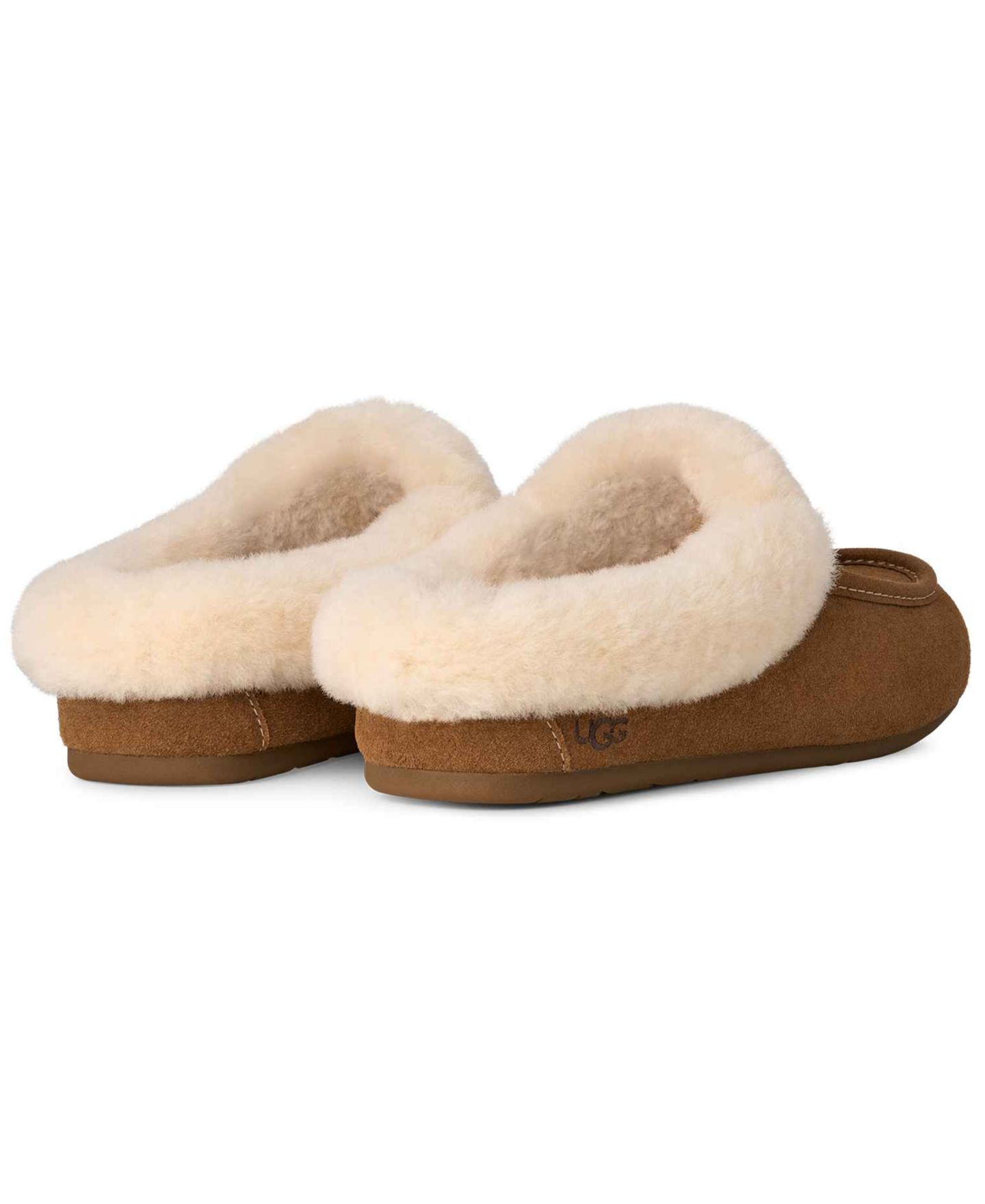 Женские тапочки UGG® Ansley Moccasin Slip On Slippers, цвет: Каштановый — фото 3