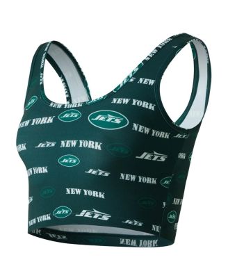 Women's Green New York Jets Mosaic Allover Print Bralette