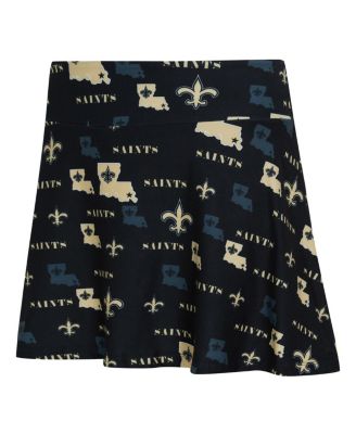 Women's Black New Orleans Saints Mosaic Allover Print Skort