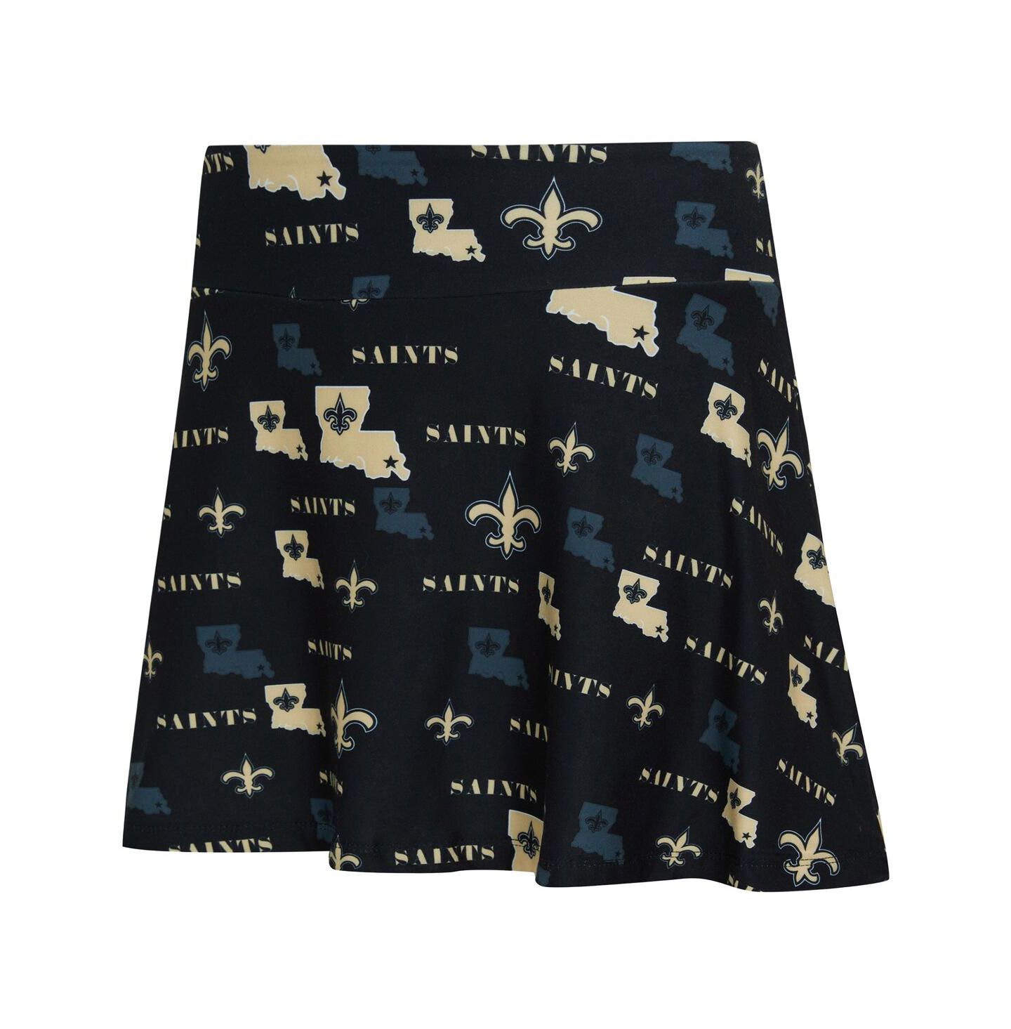 Женская юбка-шорты Concepts Sport Black New Orleans Saints Mosaic Allover Print Skort — фото 3