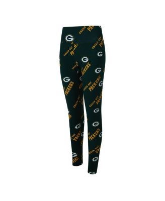 Women's Green Green Bay Packers Mosaic Allover Print Leggings