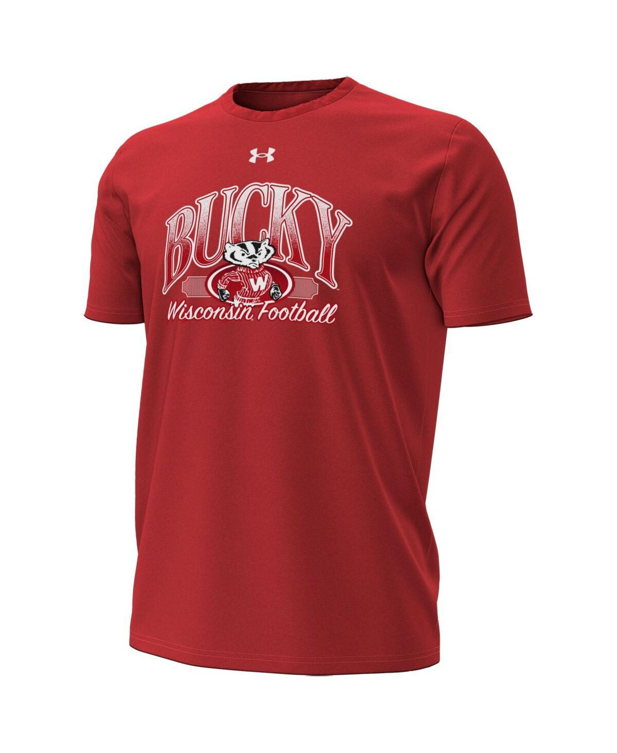 Under Armour Men's Wisconsin Badgers Throwback Performance T-Shirt