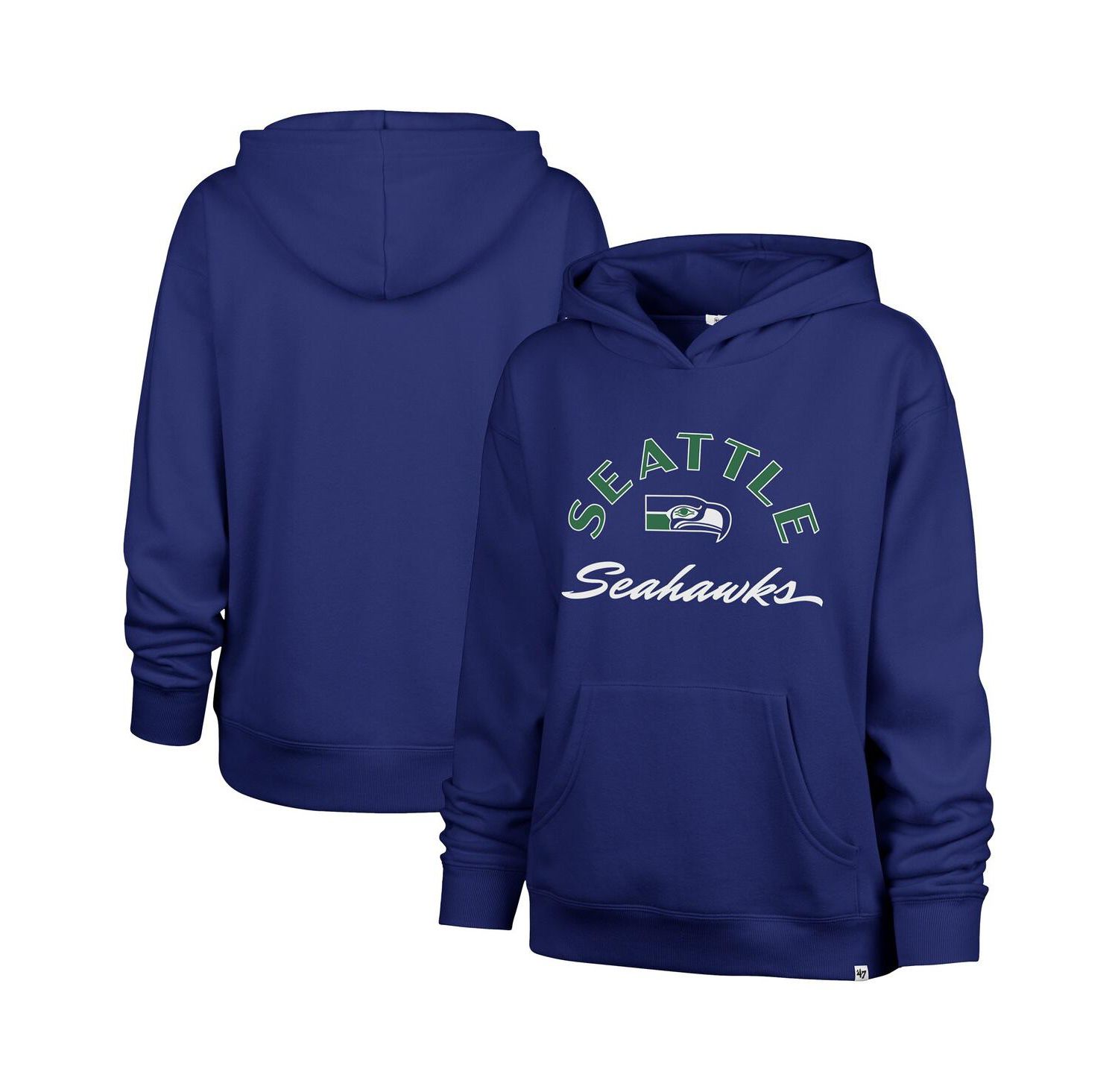 Women's Royal Seattle Seahawks Whirlwind Naomi Pullover Hoodie