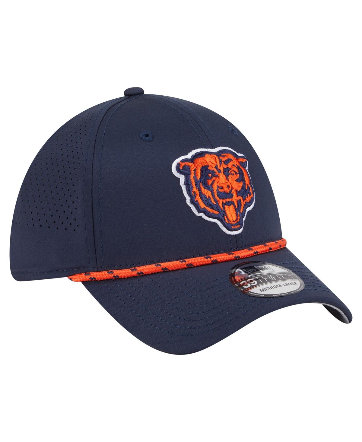New Era Men's Navy Chicago Bears Perforated 39THIRTY Flex Hat