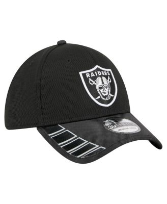 Men's Black Las Vegas Raiders Visor Hit 39THIRTY Flex Hat