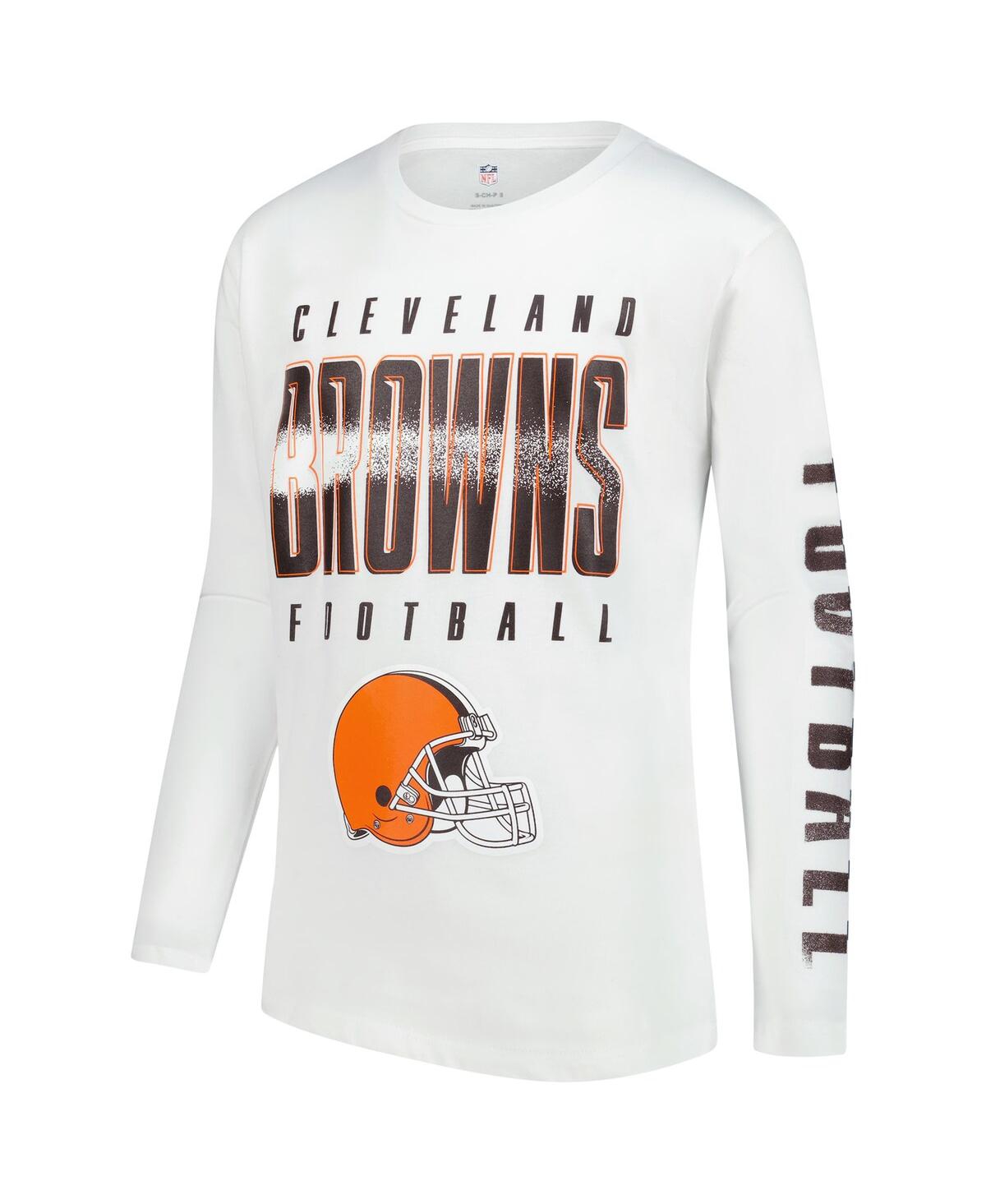 Outerstuff Big Boys And Girls Cleveland Browns The Mix Combo T-shirt Set In Multi