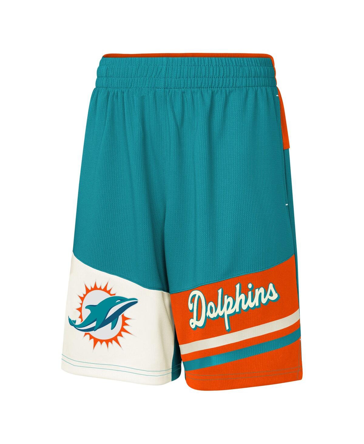 Outerstuff Big Boys And Girls Aqua Miami Dolphins Fandemonium Mesh Shorts In Blue